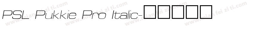 PSL Pukkie Pro Italic字体转换